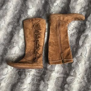 EUC UGG tall fringe boots, size 9